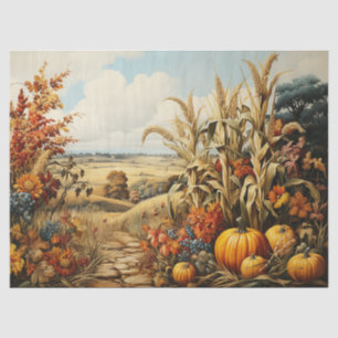 Papier Mousseline Découpage Citrouille automne de la ferme