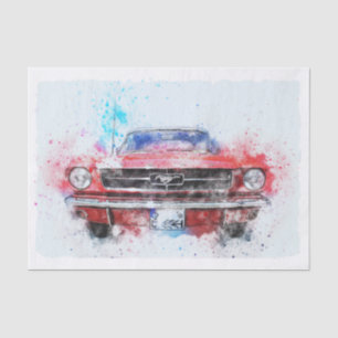 Papier Mousseline Découpage classique de voiture Mustang