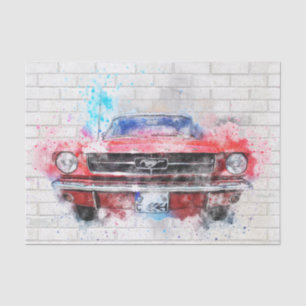Papier Mousseline Découpage classique de voiture Mustang