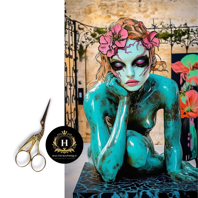 Papier Mousseline Découpage coloré Abstrait gothique Paris Gargoyle (Créateur téléchargé)