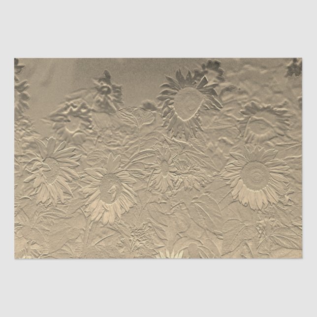 Papier Mousseline Découpage Conception chic et florale de tournesol (Recto)