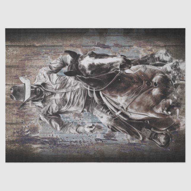 Papier Mousseline Découpage Cowboy (Recto)