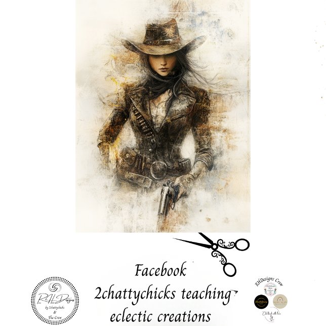 Papier Mousseline Découpage Crayon Occidental Art mystique (Créateur téléchargé)