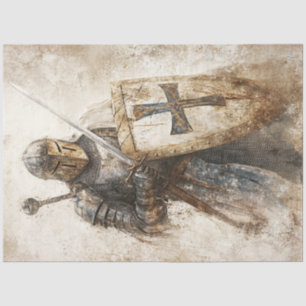 Papier Mousseline Découpage Crusade Mangeurs Christian Knight
