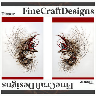 Papier Mousseline Découpage Cute Steampunk White Mouse En Casquette 