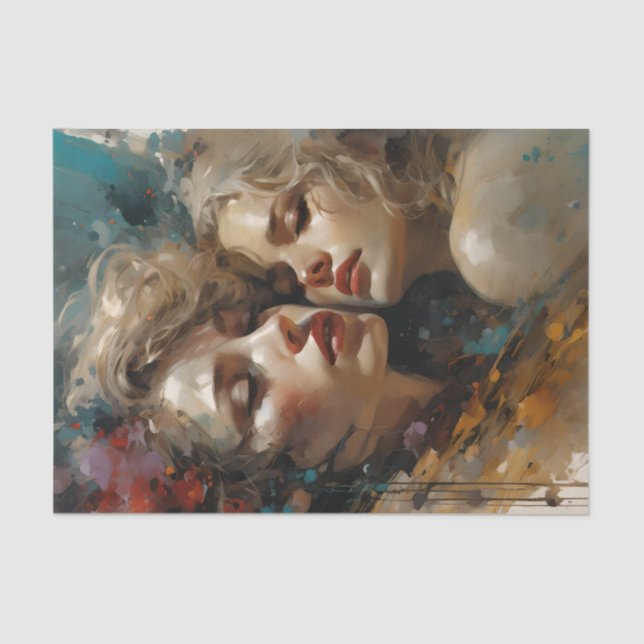 Papier Mousseline Découpage d'amour véritable lesbienne (Recto)