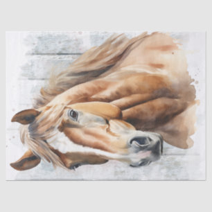Papier Mousseline Découpage d'aquarelle Chestnut Horse