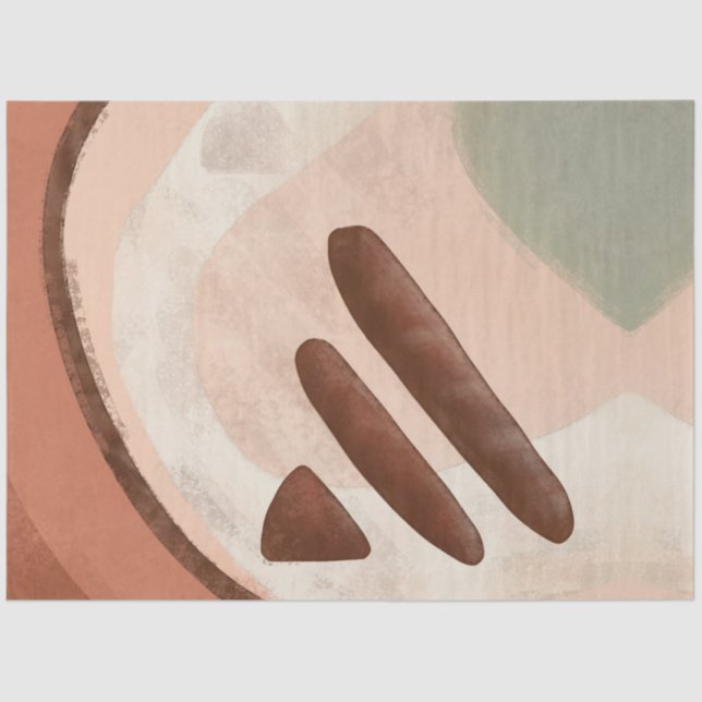 Papier Mousseline Découpage d'art moderne biologique Abstrait du mil (Recto)