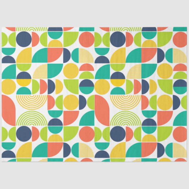 Papier Mousseline Découpage d'art moderne rétro Abstrait du milieu d (Recto)