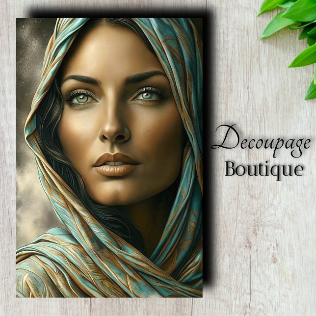 Papier Mousseline Découpage de Beauté Exotique (Exotic Beauty Decoupage Tissue Paper)
