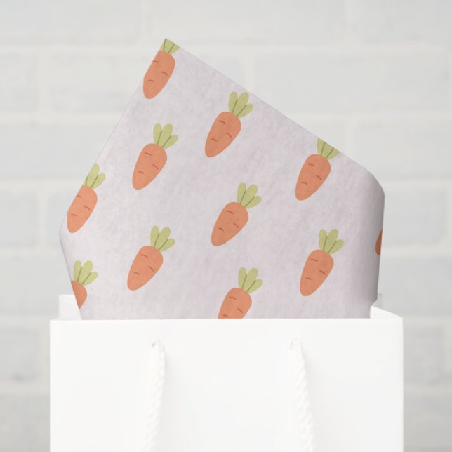 Papier Mousseline Découpage de carottes (Sac cadeau)