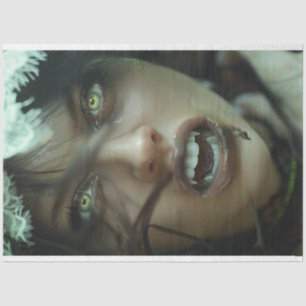 Papier Mousseline Découpage de cauchemar gothique émeraude