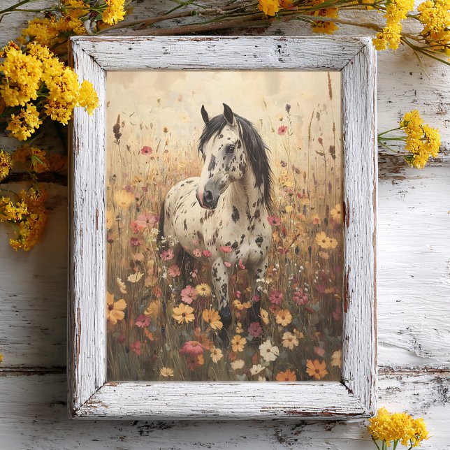 Papier Mousseline Découpage de champ de fleurs sauvages de cheval Ap (Créateur téléchargé)