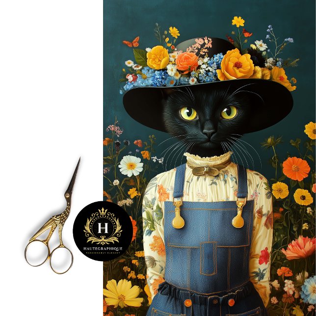 Papier Mousseline Découpage de chat de ferme rustique (Créateur téléchargé)