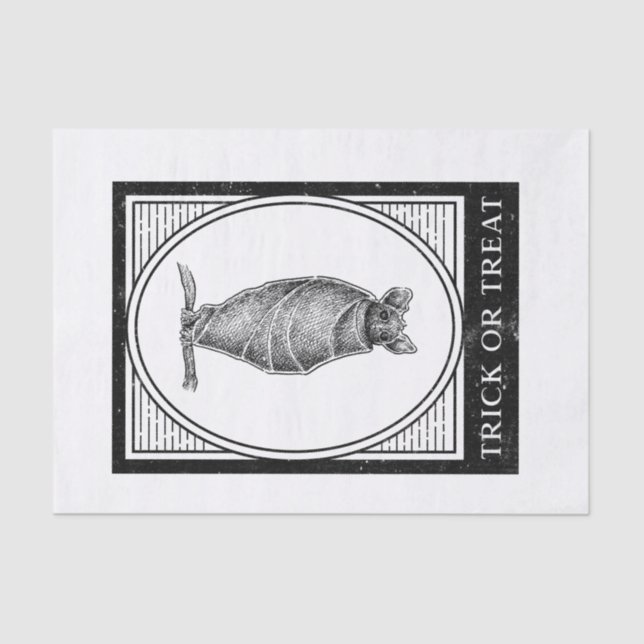 Papier Mousseline Découpage de chauve-souris (Recto)