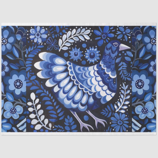 Papier Mousseline Découpage de collection d'oiseaux d'inspiration Vi (Recto)