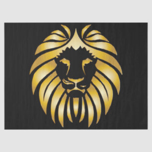 Papier Mousseline Découpage de conception de têtes de Lions métalliq