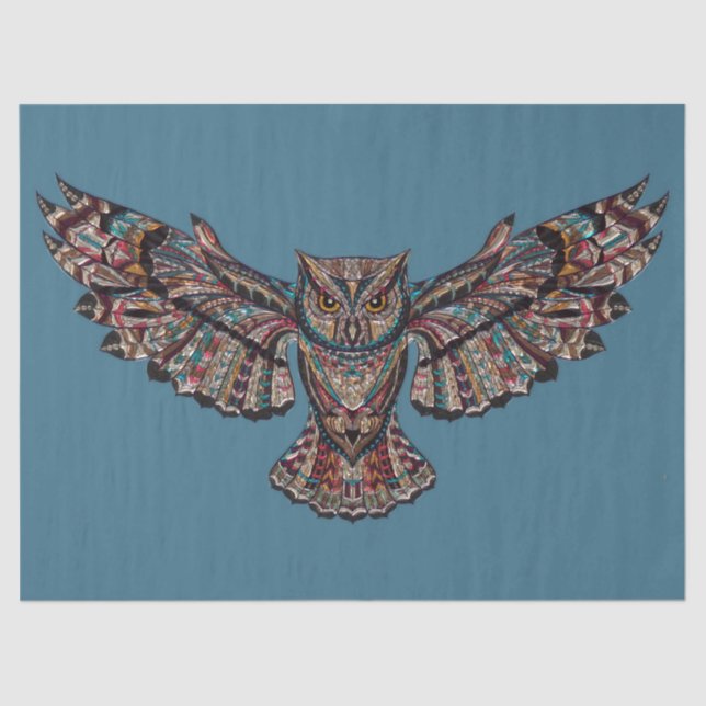 Papier Mousseline Découpage de conception d'hibou (Recto)