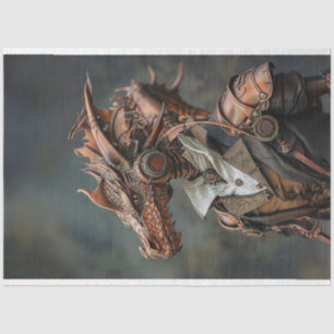 Papier Mousseline Découpage de dragon de cuivre vapeur