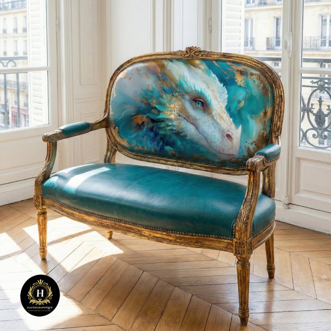 Papier Mousseline Découpage de dragon Turquoise Mystique (Créateur téléchargé)