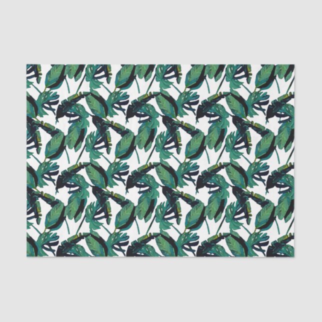 Papier Mousseline Découpage de feuillage de feuillage Feuille tropic (Recto)