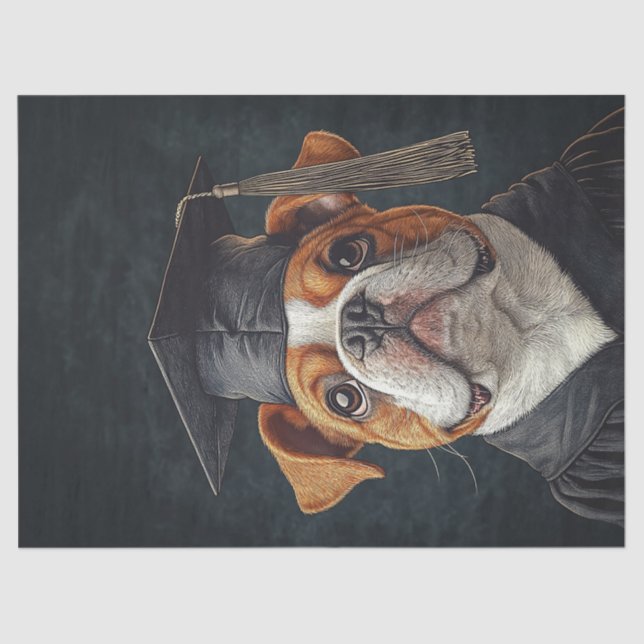 Papier Mousseline Découpage de fin d'études de Bulldog (Recto)