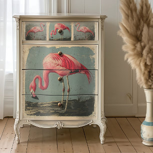 Papier Mousseline Découpage de flamant américain de style Audubon