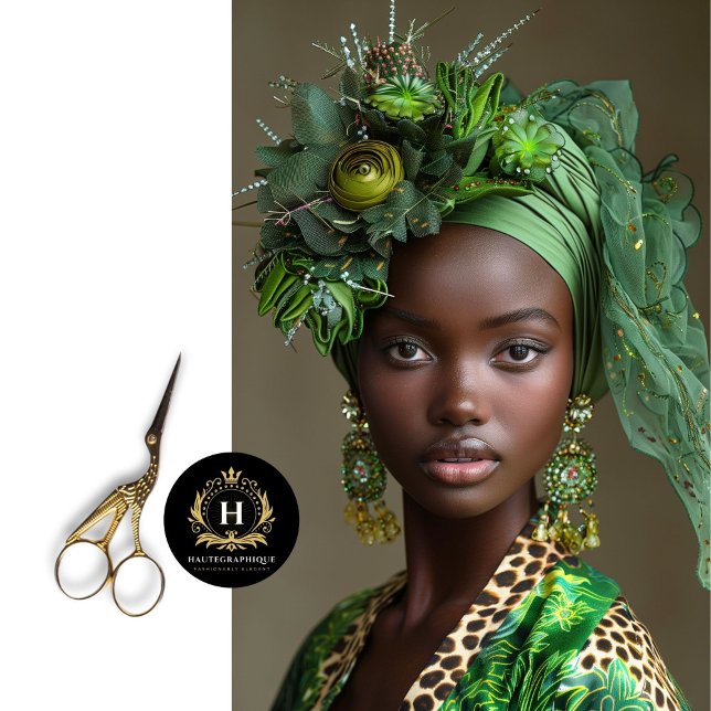 Papier Mousseline Découpage de flamme vert émeraude (Créateur téléchargé)