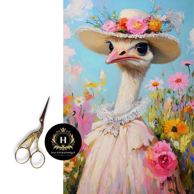 Papier Mousseline Découpage de fleurs d'autruche de baby shower (Créateur téléchargé)