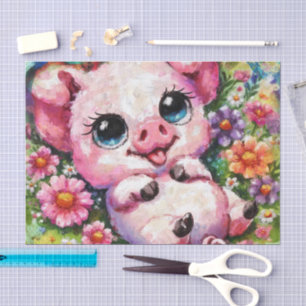 Papier Mousseline Découpage de fleurs de cochon géant