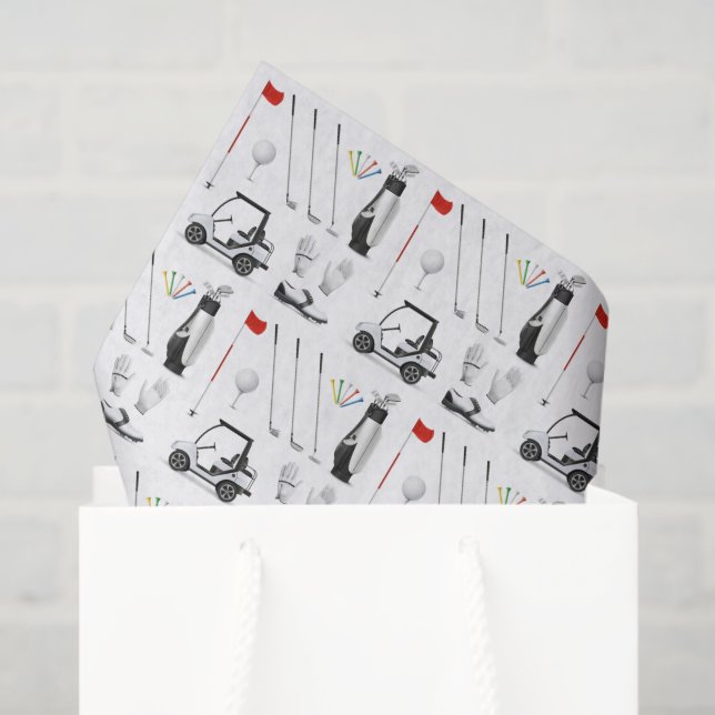 Papier Mousseline Découpage de golf (Sac cadeau)