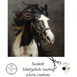 Papier Mousseline Découpage de grâce du souverain du cheval Majestic