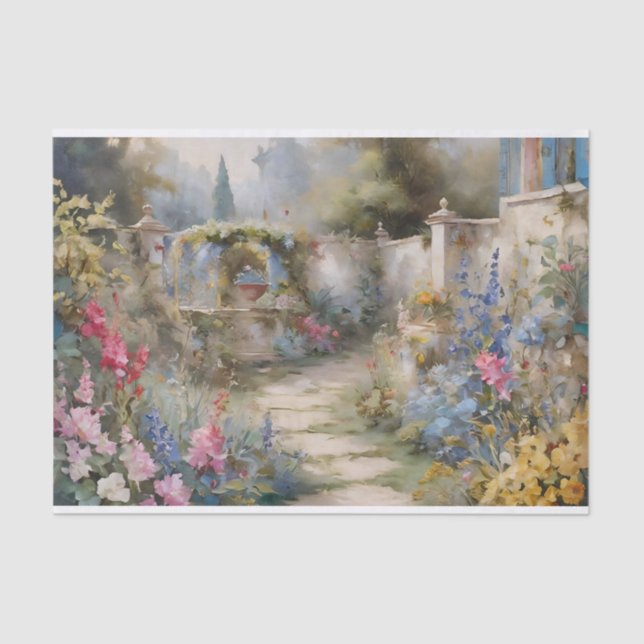 Papier Mousseline Découpage de jardin enchanté (Recto)