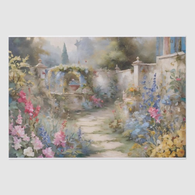 Papier Mousseline Découpage de jardin enchanté (Recto)