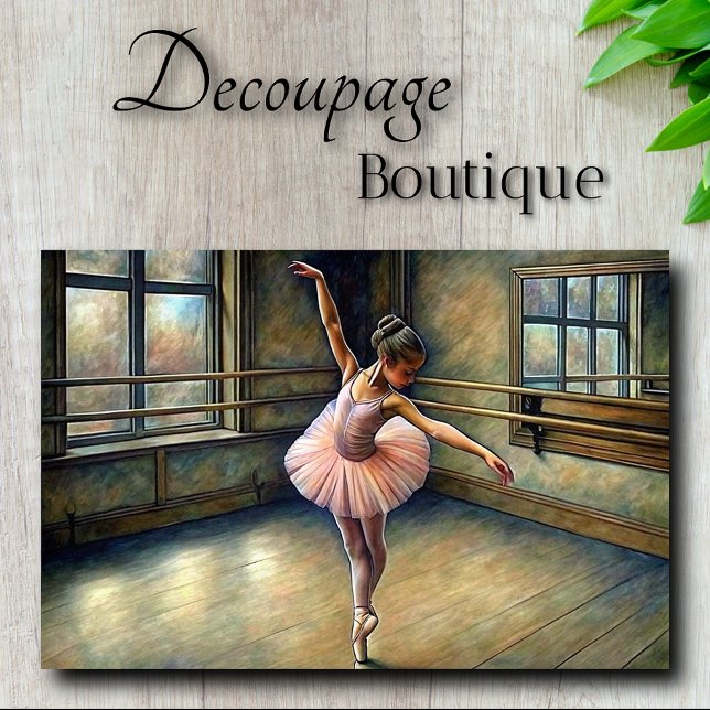 Papier Mousseline Découpage de jeune ballerine à l'huile pastel (Pastel Oil Young Ballerina Decoupage Tissue Paper)