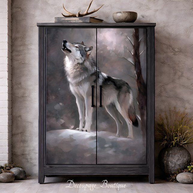 Papier Mousseline Découpage de la chanson d'hiver (Winter Song Decoupage Tissue Paper Mockup)