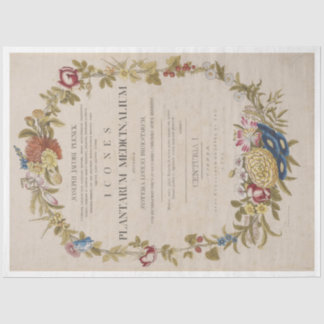 Papier Mousseline Découpage de la couronne botanique antique