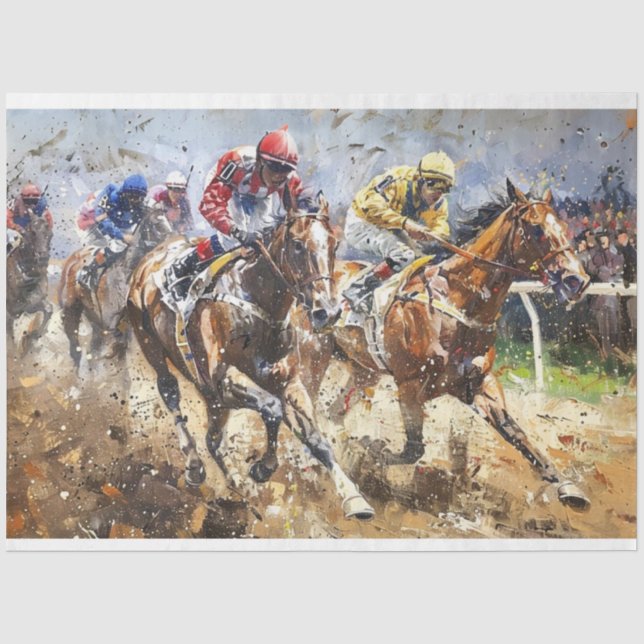 Papier Mousseline Découpage de la course du Kentucky Derby (Recto)