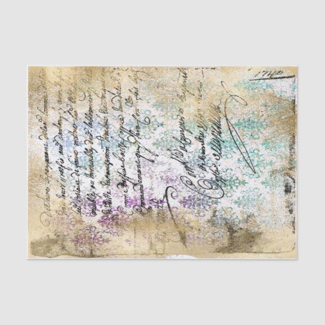 Papier Mousseline Découpage de la lettre d'or (Recto)