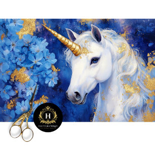 Papier Mousseline Découpage de la licorne mystique