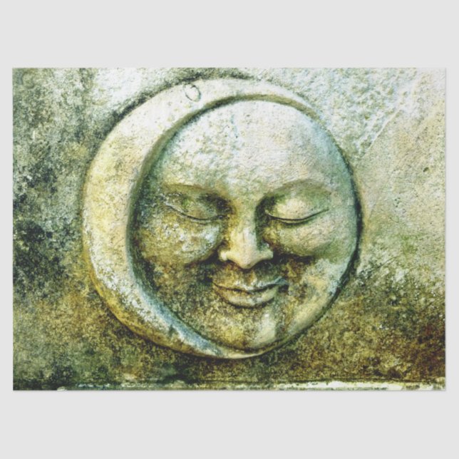 Papier Mousseline Découpage de la lune mystique (Recto)