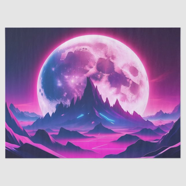 Papier Mousseline découpage de la lune océanique (Recto)