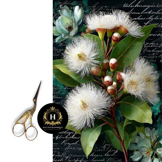 Papier Mousseline Découpage de la noix blanche et de la fleur de Mag (Créateur téléchargé)