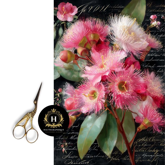 Papier Mousseline Découpage de la noix rose (Transform a Chair Seat into a Petal Perch)