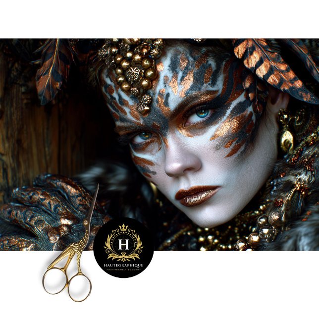 Papier Mousseline Découpage de la tribu Léopard de Feral Gold Warrio (Créateur téléchargé)