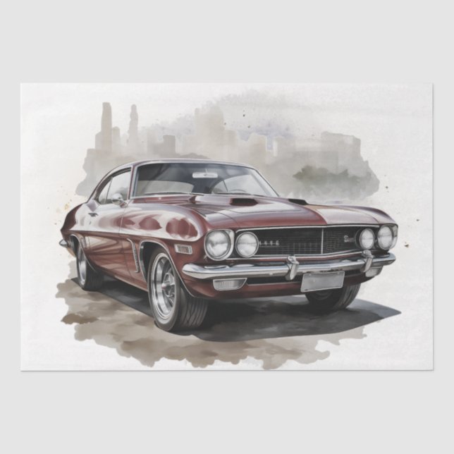 Papier Mousseline Découpage de la voiture de musculation (Recto)