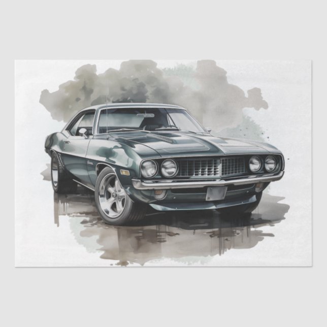 Papier Mousseline Découpage de la voiture de musculation (Recto)