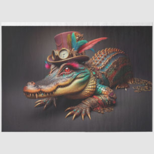 Papier Mousseline Découpage de l'alligator TicTok Steampunk