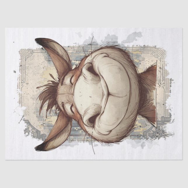 Papier Mousseline Découpage de l'âne (Recto)