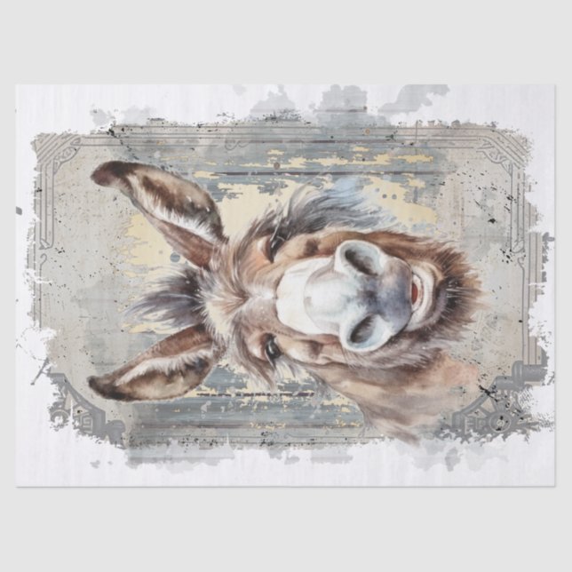 Papier Mousseline Découpage de l'âne (Recto)